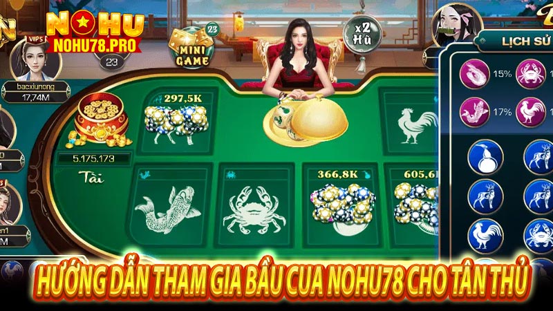 Hướng dẫn tham gia bầu cua NOHU78 cho tân thủ